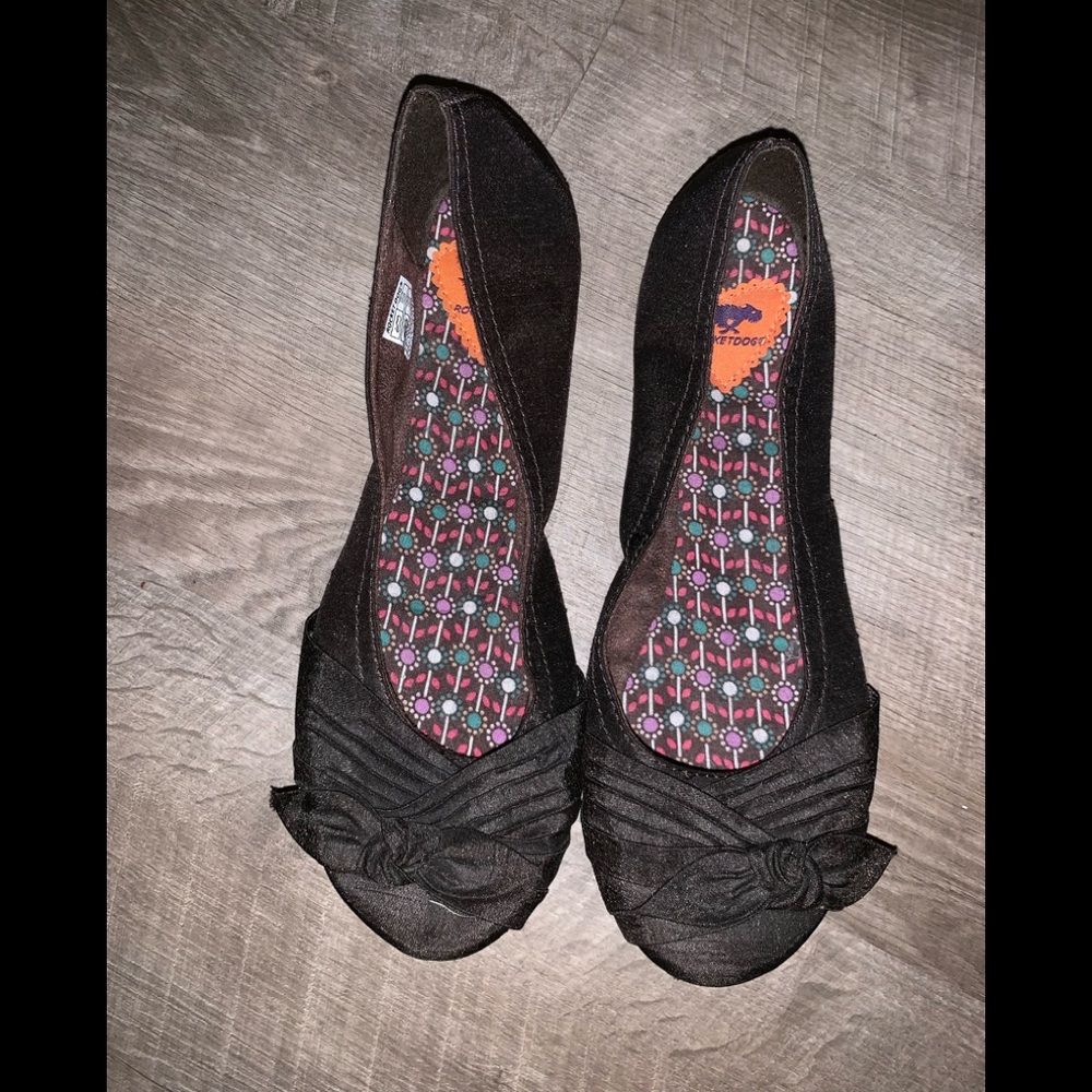 Rocket dog SLIPON ballet style Slip ons 8.5 BROWN